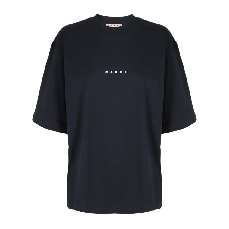 Luźny Bawełniany T-shirt Marni