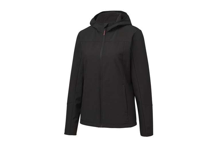 CRIVIT Kurtka damska softshell ocieplana (XS (32/34), Czarny)