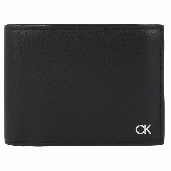 Calvin Klein Metal CK Portfel Ochrona RFID Skórzany 13 cm black