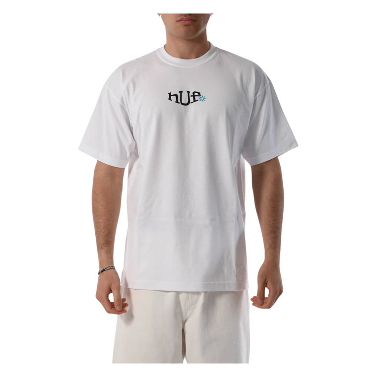 Bawełniana koszulka z nadrukiem z przodu i z tyłu HUF
