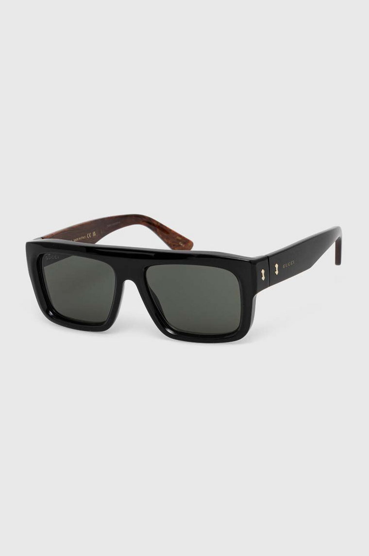 Gucci okulary przeciwsłoneczne męskie kolor czarny GG1461S