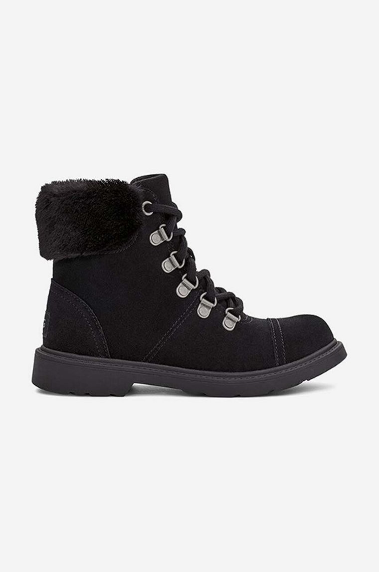 UGG workery zamszowe Azell Hiker Weather damskie kolor czarny ocieplone 1123622K.BLKS-BLKS