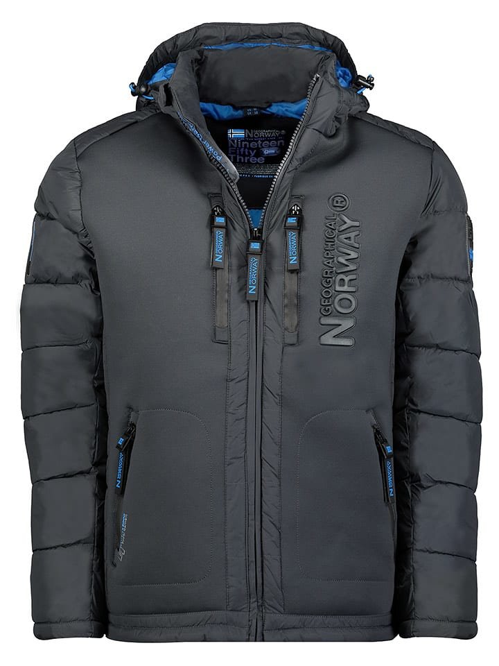 Geographical Norway Kurtka pikowana "Beachwood" w kolorze antracytowym