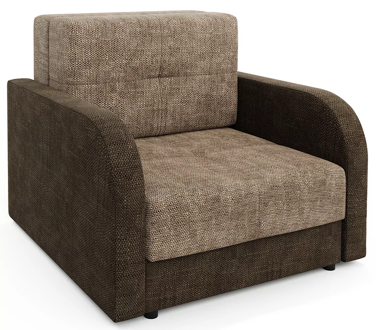 Rozkładana sofa jednoosobowa jasny brąz + ciemny brąz - Folken 3X