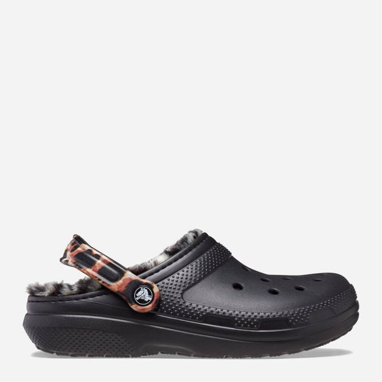 Crocsy damskie z futerkiem Crocs Classic Lined Animal Remix Clog 207842-BKMA W6 36-37 22 cm Czarne (191448996458). Crocsy, chodaki damskie