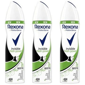 Rexona, Antyperspirant InvisibleFresh Power, 3x150ml