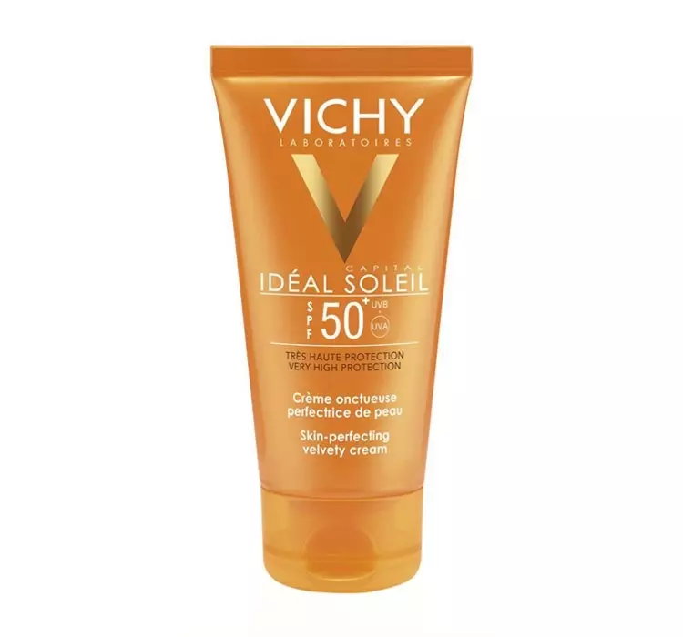 VICHY IDEAL SOLEIL AKSAMITNY KREM DO TWARZY SKÓRA SUCHA I NORMALNA SPF50+ 50ML