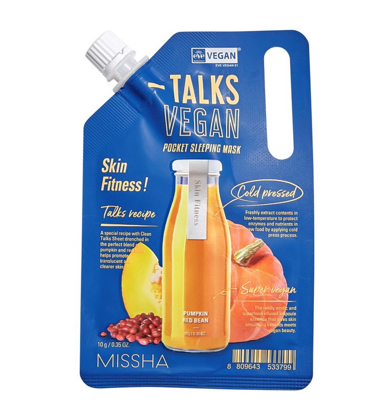 Missha Talks Vegan Squeeze Pocket Sleeping Mask Skin Fitness 10g