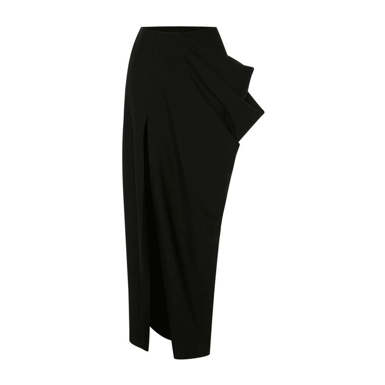 Czarna Spódnica Maxi z Asymetrycznym Designem Alexander McQueen