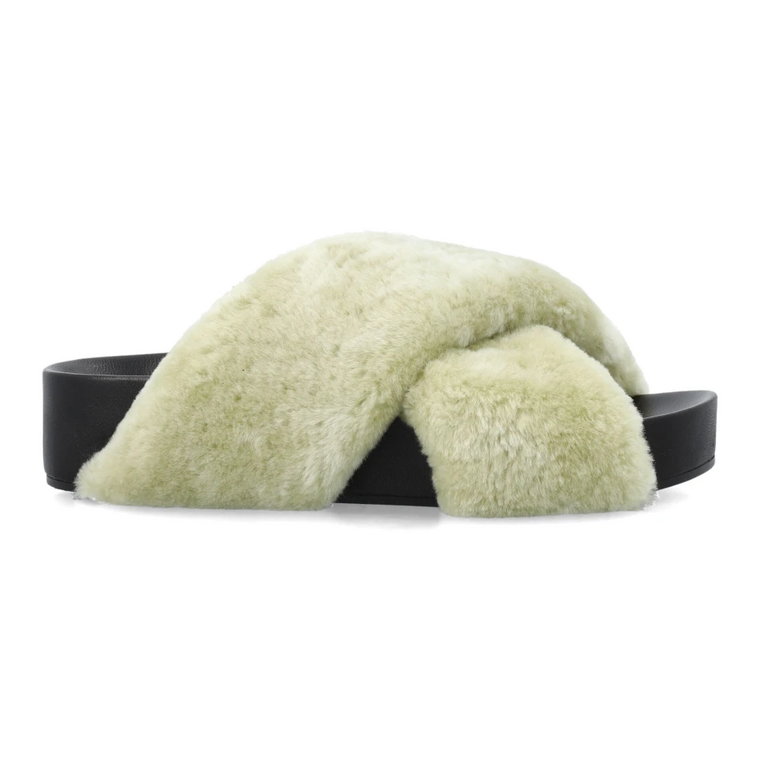 Zamknięte Utility Shearling Slides Jil Sander