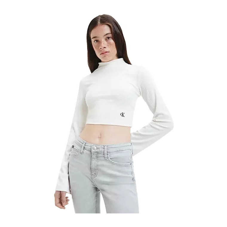 Błyszczące żebra wysoka szyja J20J2202988Ybi Calvin Klein Jeans