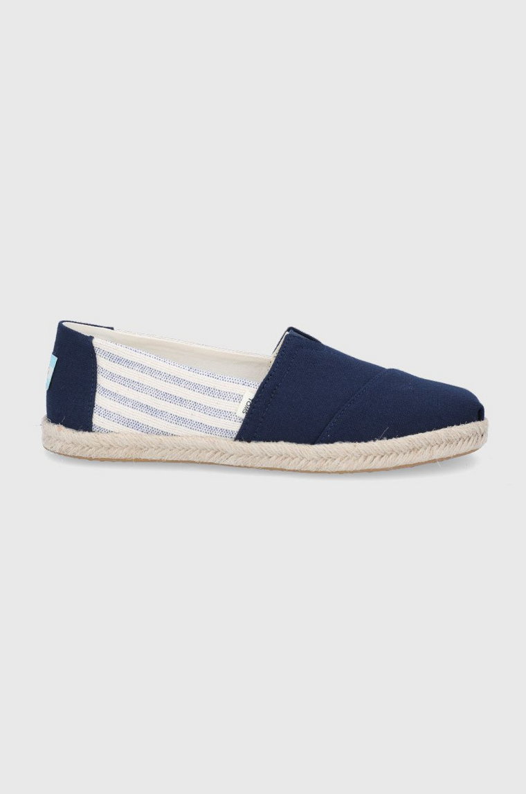 Toms Espadryle University Stripes kolor granatowy