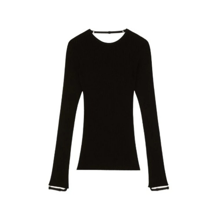 Długi sweter z żebrowanym wzorem - Rozmiar: M Courrèges