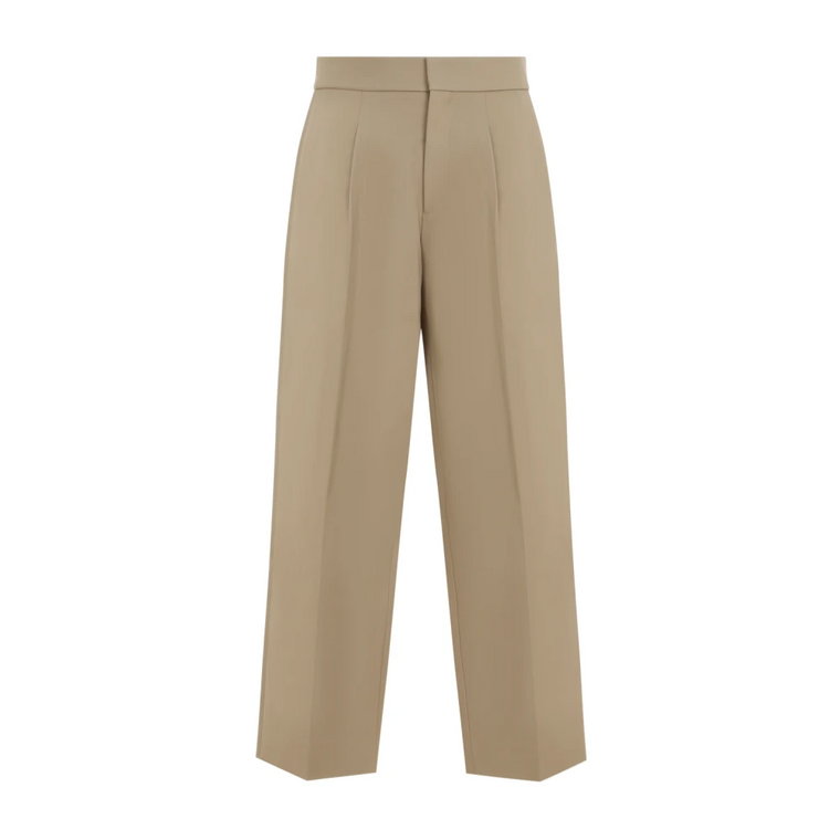 Beige Wool Trousers Relaxed Fit Fear Of God