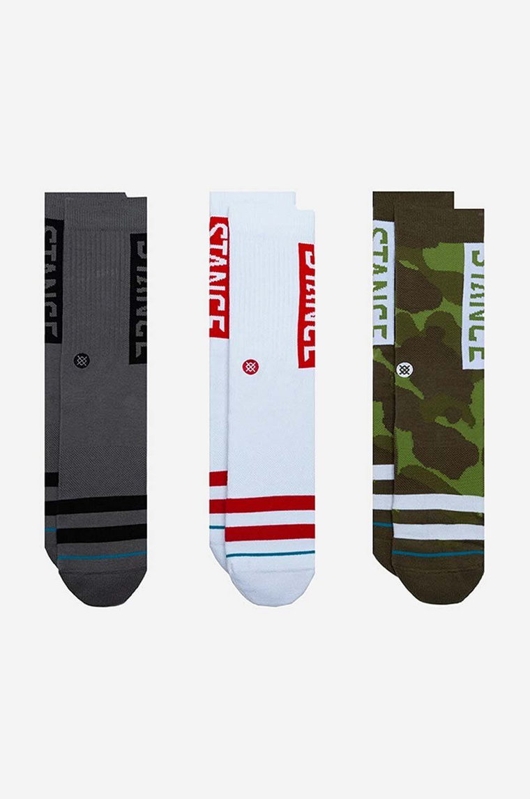 Stance skarpetki The OG 3-pack kolor biały A556C20OG3-CAM