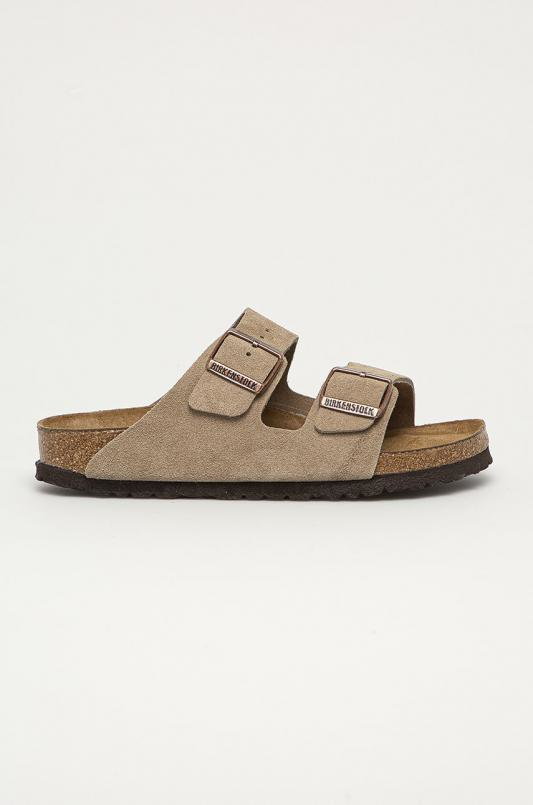 Birkenstock - Klapki zamszowe Arizona 951303 951303-Taupe