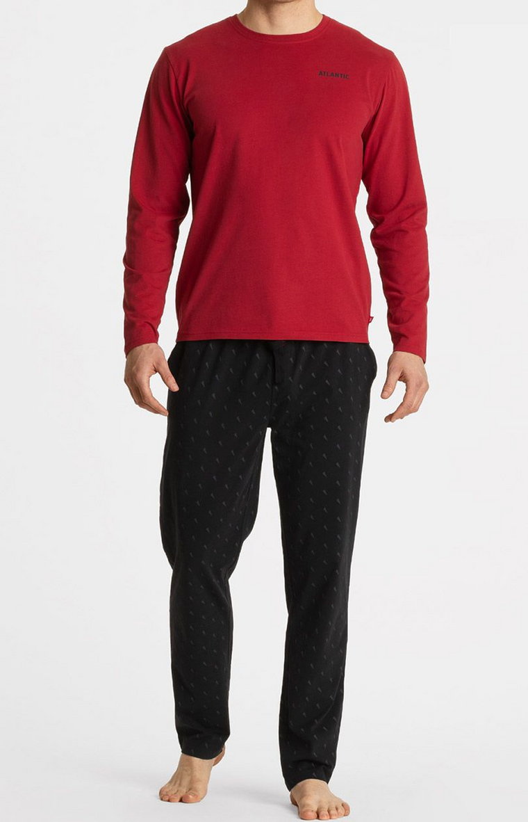 Bawełniana piżama męska NMP-361/03, Kolor czerwony, Rozmiar 2XL, ATLANTIC