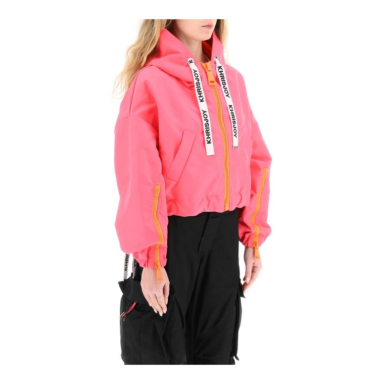 Boxy Fit Hooded Windbreaker Kurtka Khrisjoy