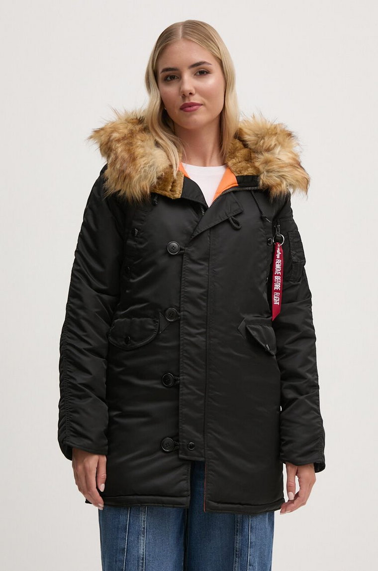 Alpha Industries kurtka N-3B VF 59 Wmn damska kolor czarny zimowa 113007