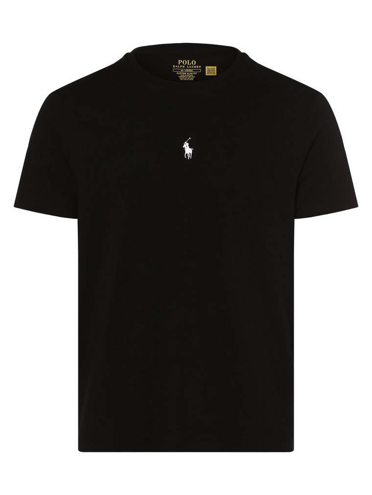 Polo Ralph Lauren - T-shirt męski  Custom Slim Fit, czarny