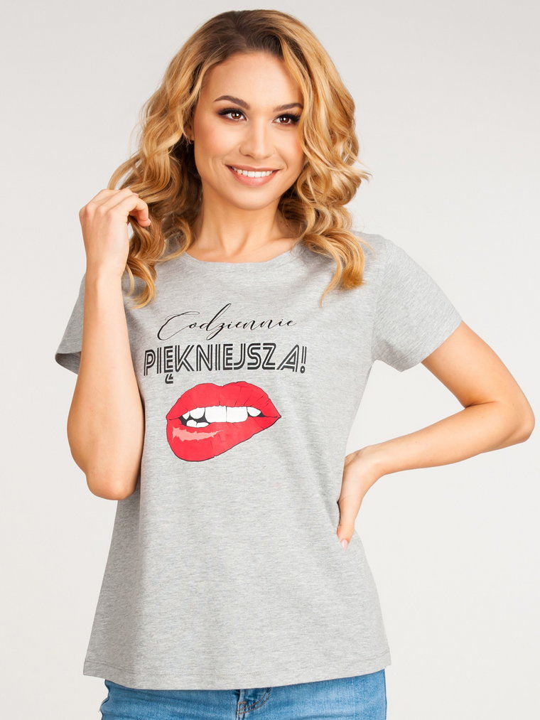 Koszulka damska t-shirt bawełniany Codziennie Piękniejsza XL