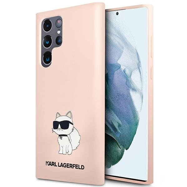 Karl Lagerfeld KLHCS23LSNCHBCP S23 Ultra S918 hardcase różowy/pink Silicone Choupette