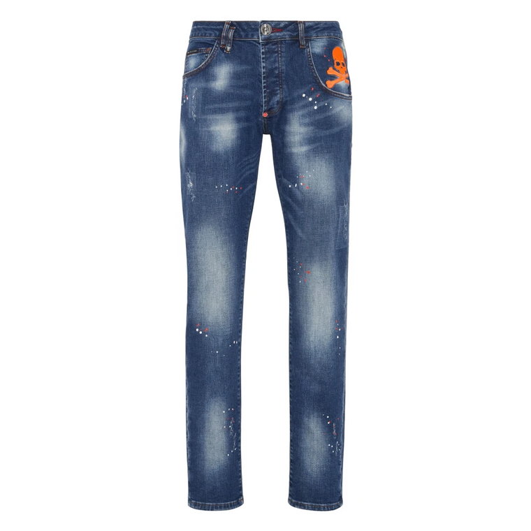 Stone Washed Slim-Fit Jeans Philipp Plein