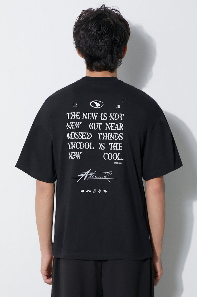 Ader Error t-shirt Tatom Logo męski kolor czarny z nadrukiem BMADFWTS0103