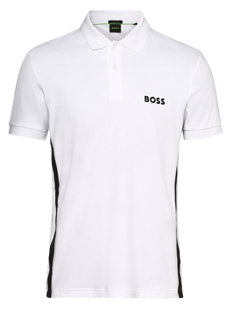 BOSS Green - Męska koszulka polo  Paule Mirror, biały