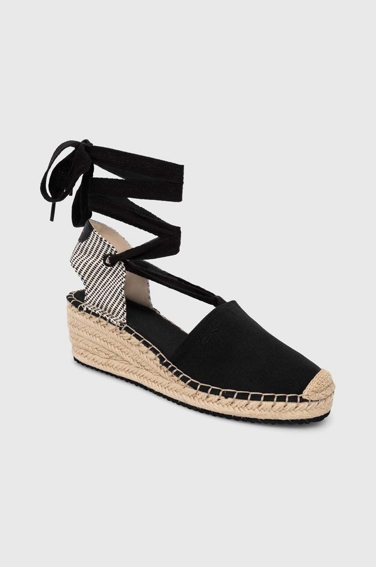 Gant espadryle Luliza kolor czarny na koturnie 28568593.G00