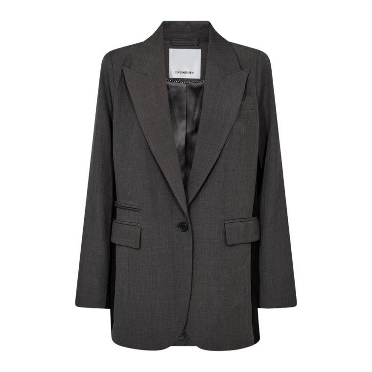 Oversize Panel Blazer Ciemnoszary Co'Couture