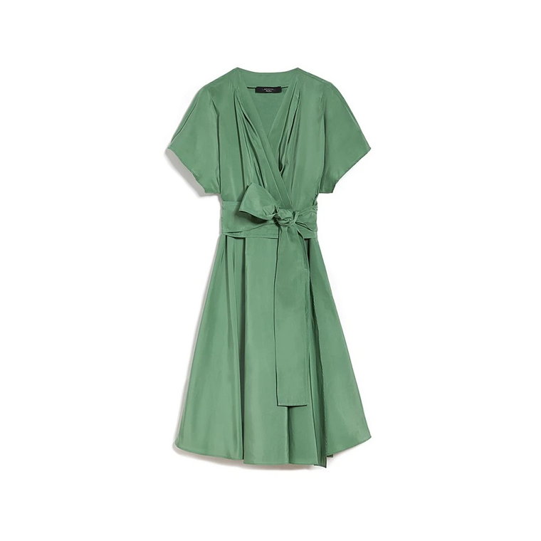 Zielona Sukienka z Mieszanki Bawełny Max Mara Weekend