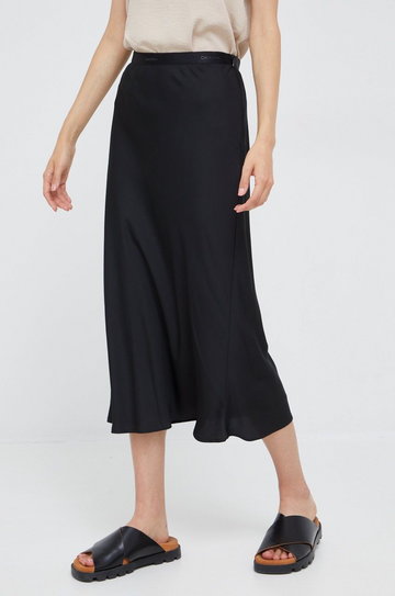 Calvin Klein spódnica kolor czarny midi prosta
