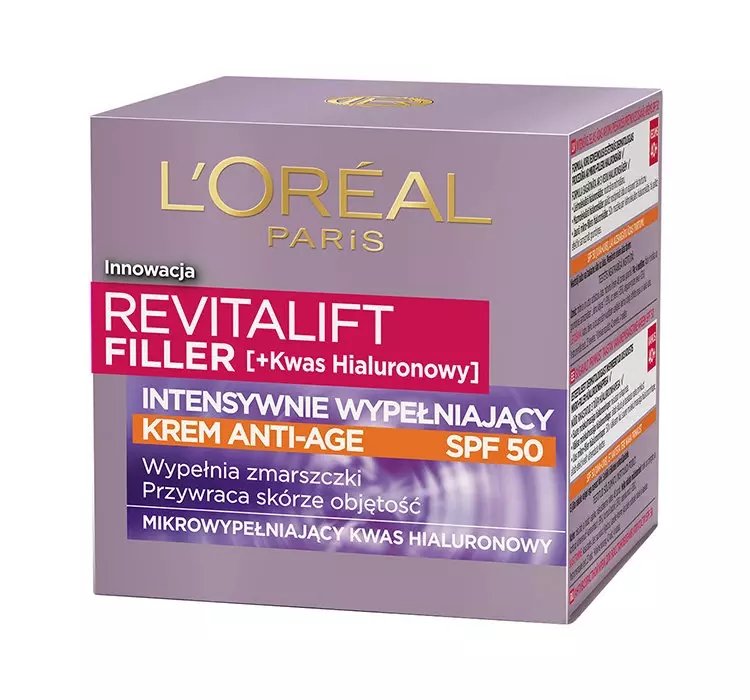 LOREAL REVITALIFT FILLER INTENSYWNIE WYPEŁNIAJĄCY KREM ANTI-AGE SPF50 50ML