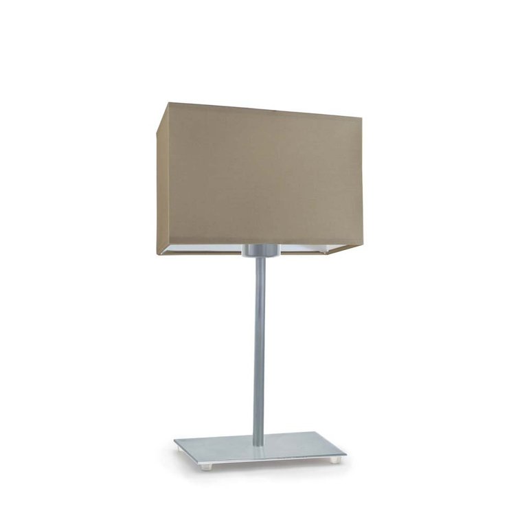 Lampka nocna LYSNE Amalfi, 60 W, E27, beżowa/srebrna, 40x20 cm