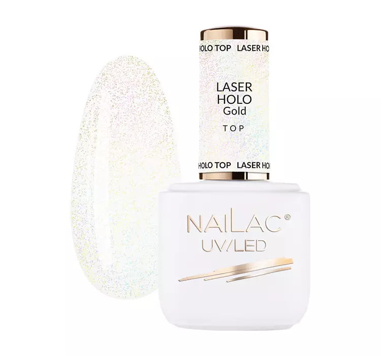 NAILAC LASER HOLO TOP HYBRYDOWY GOLD 7ML