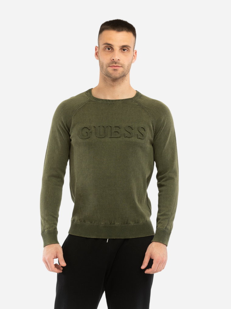 Sweter męski bawełniany Guess X2BR06Z27Y0-AMG L Zielony (7621701102966). Swetry męskie