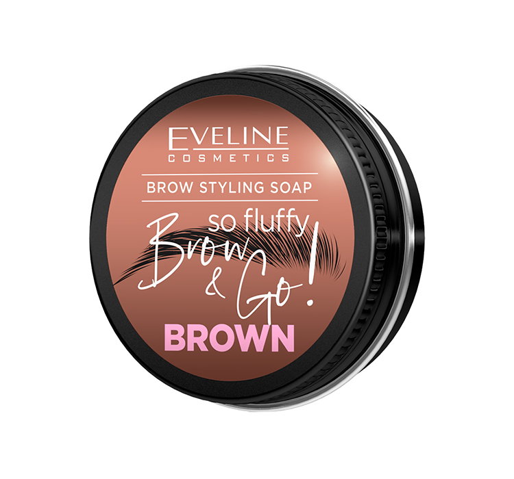 EVELINE BROW & GO! WEGAŃSKIE MYDŁO DO STYLIZACJI BRWI BROWN 25G