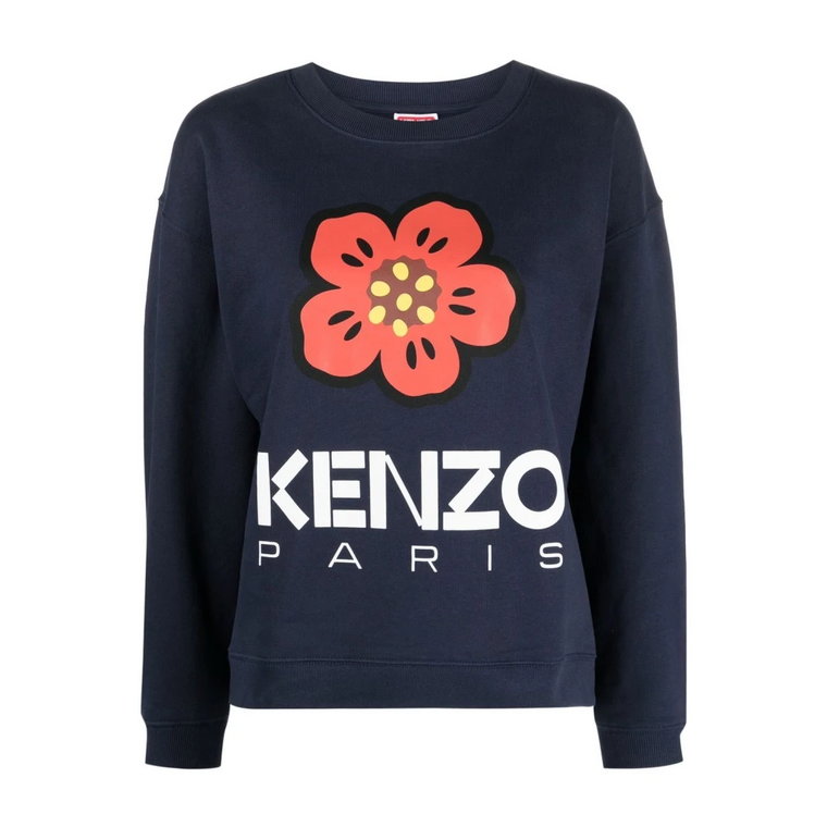 Sweter z nadrukiem logo Kenzo