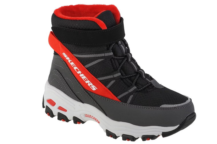 Skechers D Lites 660092L-BKRD, Dla chłopca, Czarne, buty trekkingowe, syntetyk, rozmiar: 28