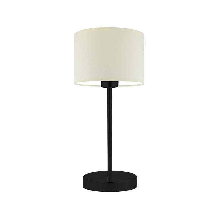 Lampka nocna LYSNE Nicea, 60 W, E27, ecru/czarna, 39,5x17,5 cm