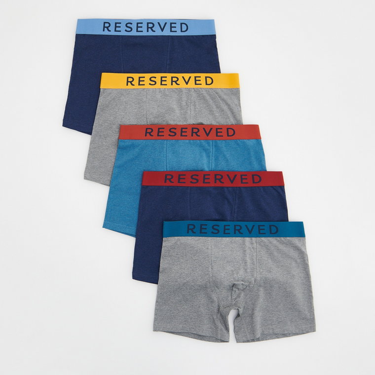 Reserved - 5 pack bokserek Long - niebieski