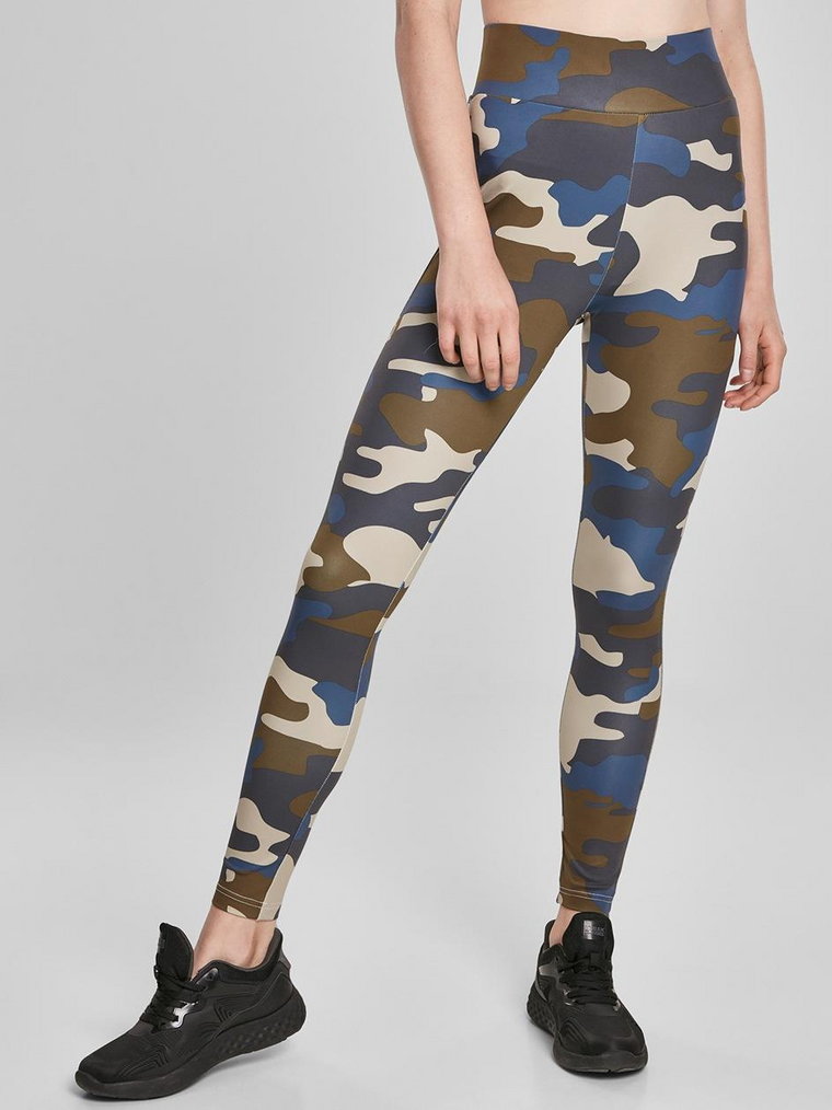 Legginsy Z Wysokim Stanem Urban Classics TB3424 Summer Olive Camo