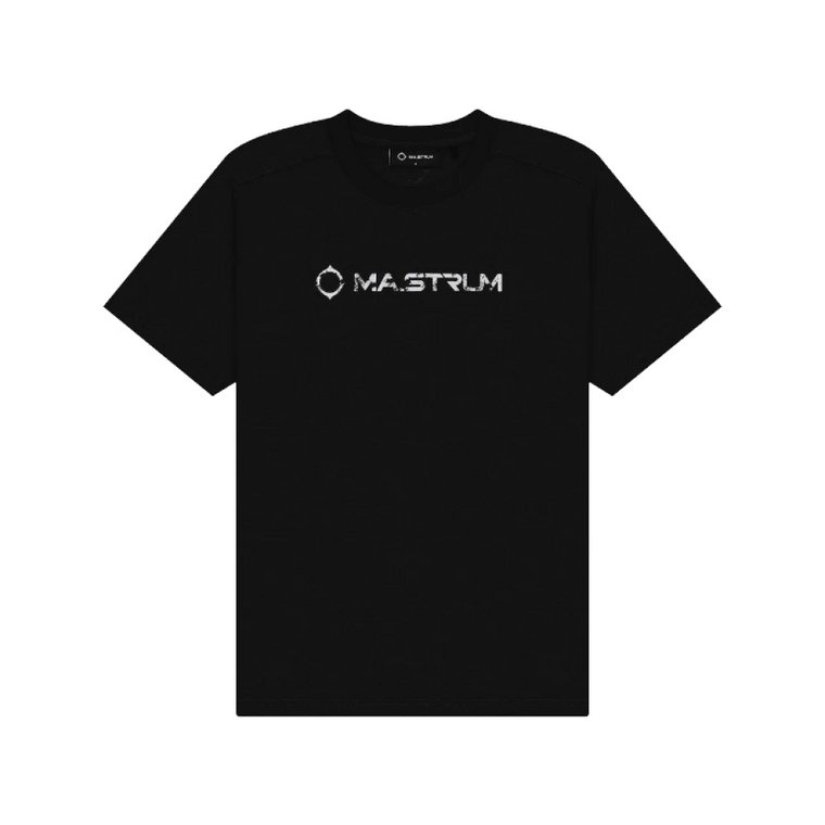 Koszulka z pękniętym logo Jet Black Ma.strum