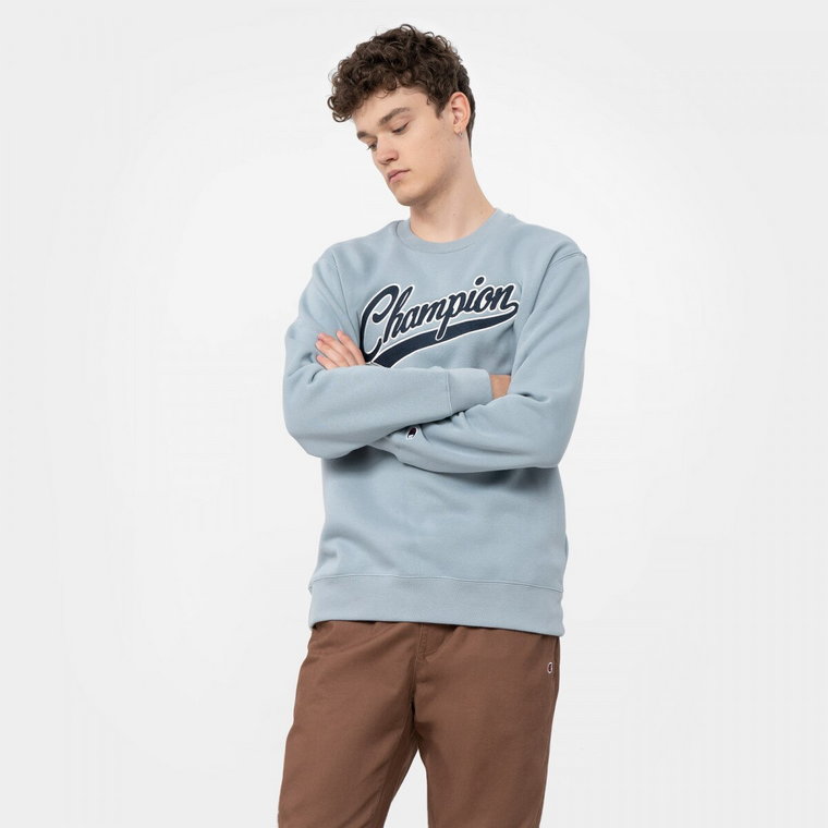 Męska bluza dresowa nierozpinana bez kaptura CHAMPION ROCHESTER Crewneck Sweatshirt - niebieski