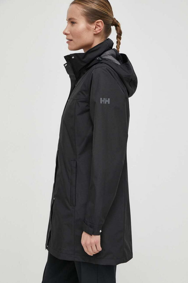 Helly Hansen kurtka przeciwdeszczowa damska kolor czarny przejściowa 62648