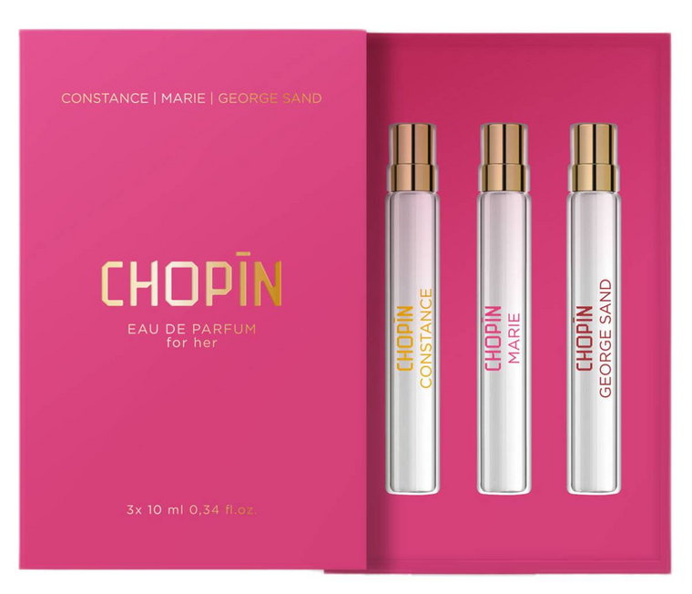 Chopin Zestaw (woda perfumowana Marie 10ml + Constance 10ml + George Sand 10ml)