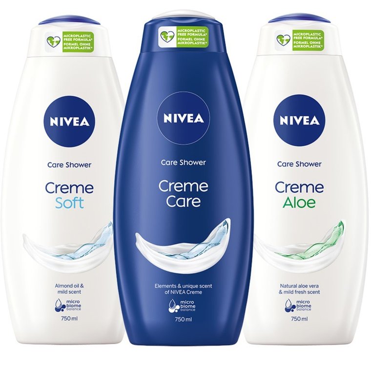 NIVEA żel płyn pod prysznic damski zestaw 3x750ml