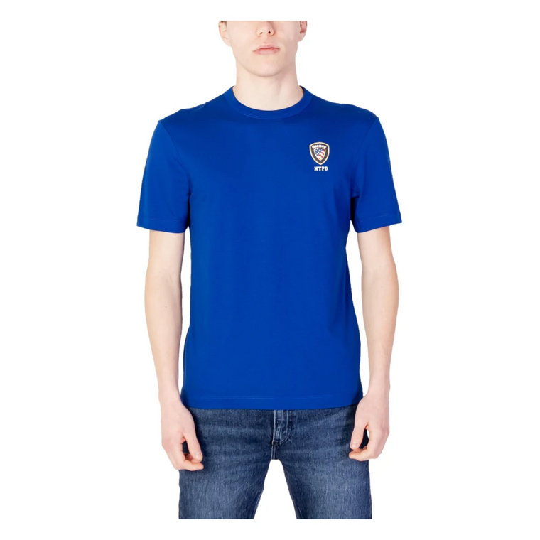 Męska Koszulka z Bawełny Kolekcja Blauer