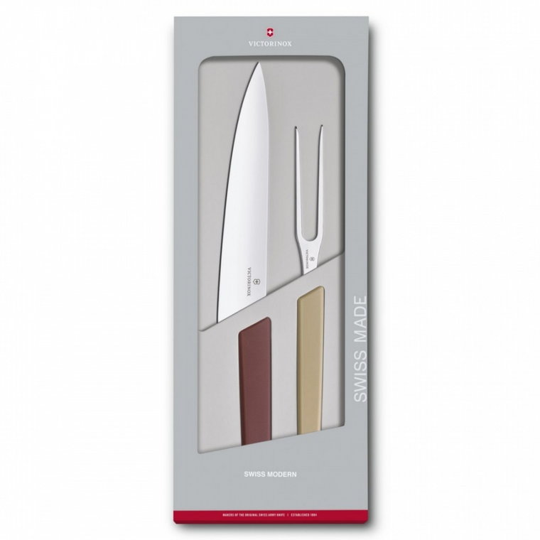 VICTORINOX - Swiss Modern - Zestaw do porcjowania nóż i widelec kod: 6.9096.21G